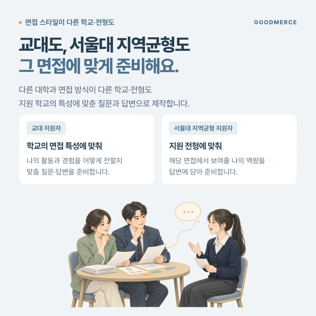 면접 시크릿북 학교별 면접스타일